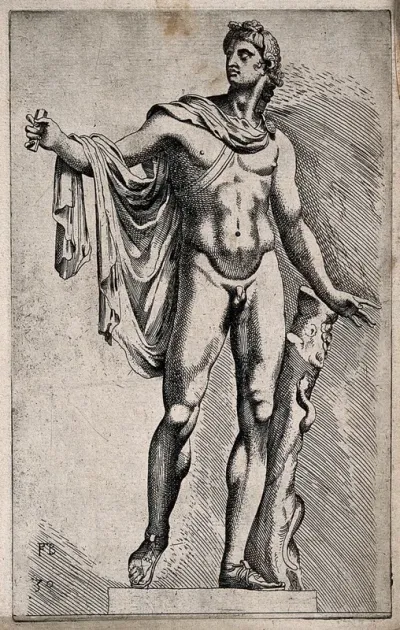 Apollo. Etching by F. Perrier