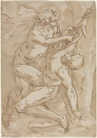Apollo Flaying Marsyas (recto)