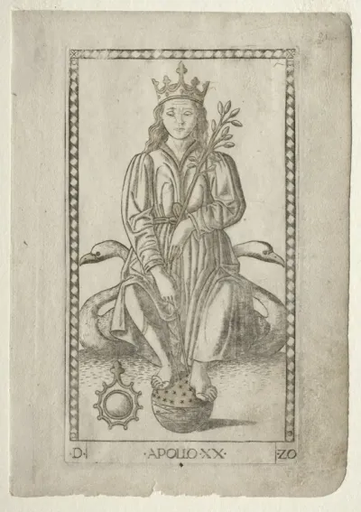 Apollo (from the Tarocchi, series D:  Apollo and the Muses, #20)