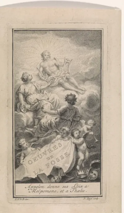 Apollo met Melpomene en Thalia