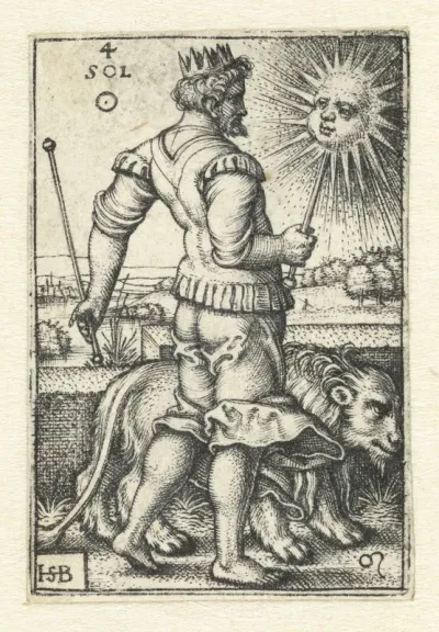 Apollo (Sol) met sterrenbeeld Leeuw