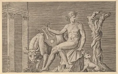 Apollo Tending the Flocks of Admetus, from "Speculum Romanae Magnificentiae"