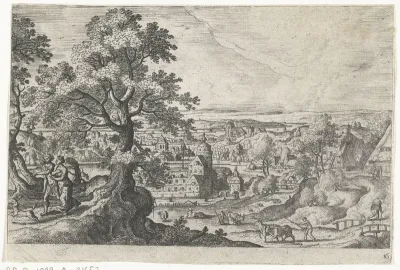Apollo wandelend met een jonge vrouw