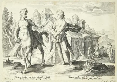 Apollon betror Cheiron med Asklepios uddannelse