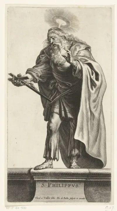 Apostel Filippus met crucifix