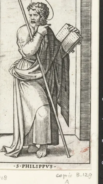 Apostel Filippus met kruis