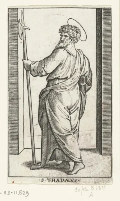 Apostel Judas Taddeüs met hellebaard
