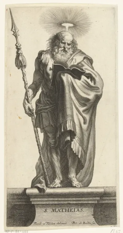 Apostel Matthias met speer