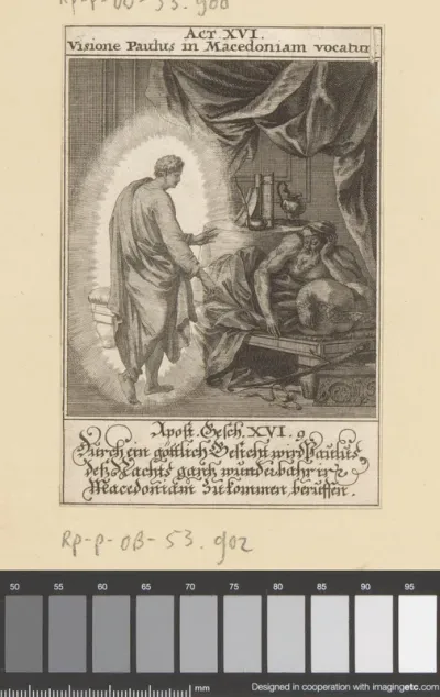 Apostel Paulus heeft een visioen van een Macedonische man