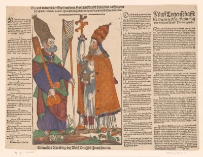 Apostel Petrus en een paus