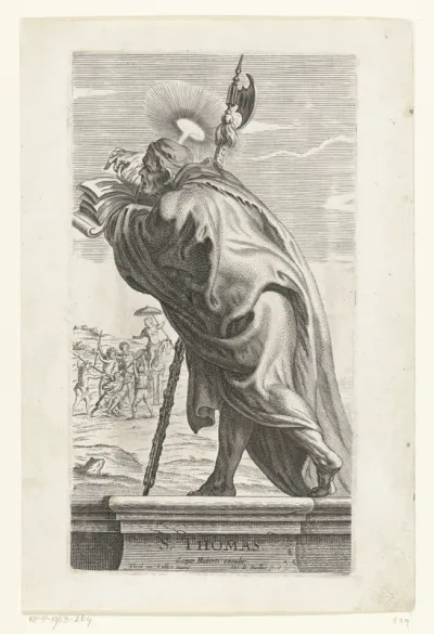 Apostel Tomas met hellebaard