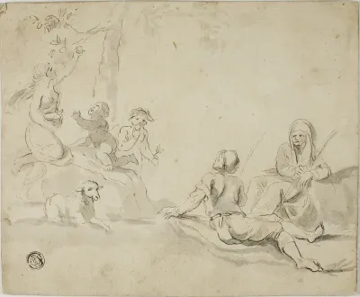 Apple Harvesters and Resting Shepherds