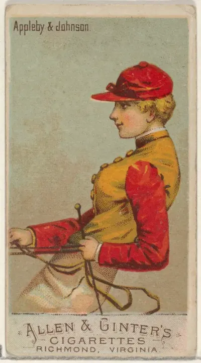 Appleby & Johnson, from the Racing Colors of the World series (N22a) for Allen & Ginter Cigarettes