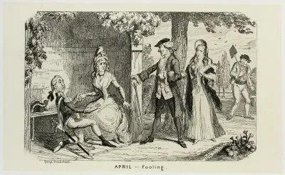April - Fooling from George Cruikshank's Steel Etchings to The Comic Almanacks: 1835-1853