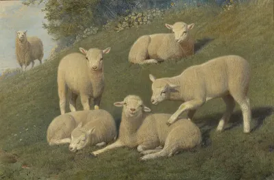 April: Lambs in the Home Park at Windsor