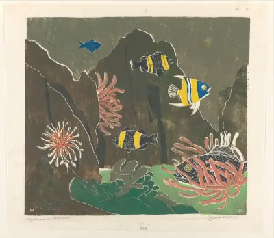 Aquarium met zeeanemonen