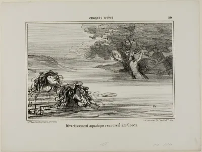 Aquatic fun borrowed from the old Greeks, plate 20 from Croquis D'été