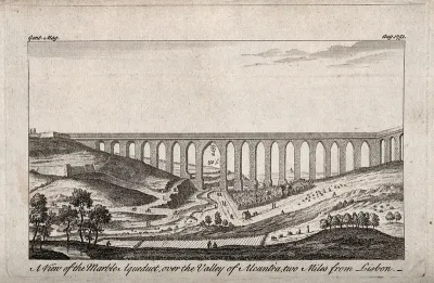 Aqueduct, Lisbon, Portugal: overlooking the Valley of Alcantra