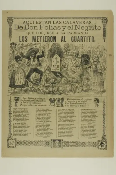 Aquí están las calaveras de Don Folias y el Negrito (Here Are the Calaveras of Don Folias and El Negrito)