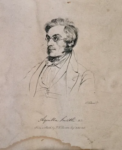 Aquilla Smith. Etching by J. Kirkwood after F. W. Burton, 1843