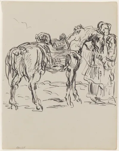 Arabische ruiter en paard