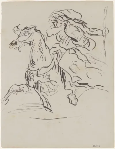 Arabische ruiter in galop