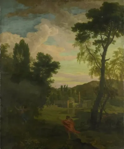 Arcadisch landschap met Jupiter en Io