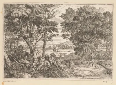 Arcadisch landschap met Kephalos en Prokris