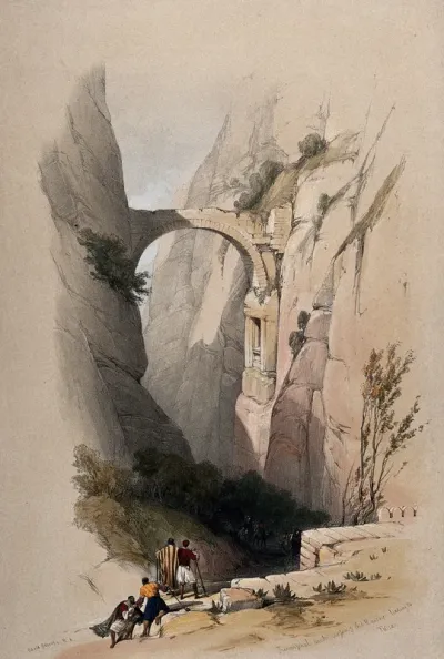 Arch crossing a ravine near El Sik