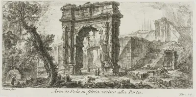 Arch of Pola in Istria near the Gate, plate 24 from Some Views of Triumphal Arches and other monuments