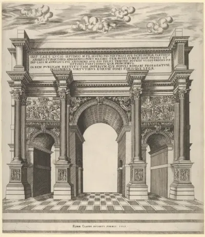 Arch of Septimius Severus, from "Speculum Romanae Magnificentiae"