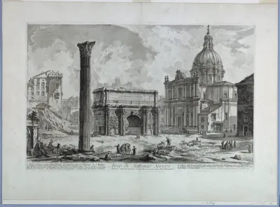 Arch of Septimius Severus, from Vedute di Roma