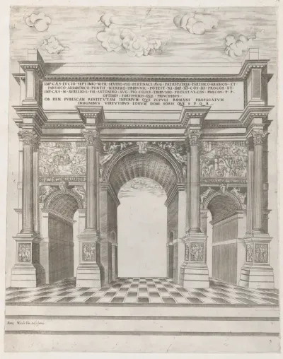 Arch of Septimus Severus, from "Speculum Romanae Magnificentiae"