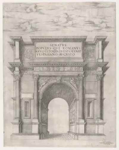 Arch of Titus, from "Speculum Romanae Magnificentiae"