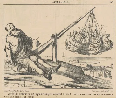 Archimède démontrant aux ingènieurs anglais ...