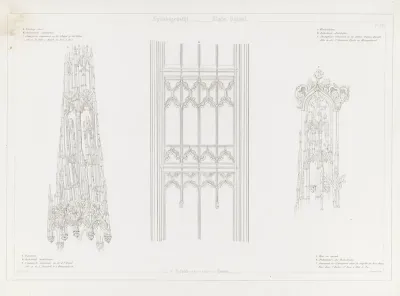 Architectonische details in de Sint-Janskathedraal in Den Bosch