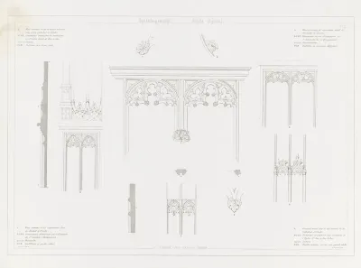Architectonische details van de Domkerk te Utrecht