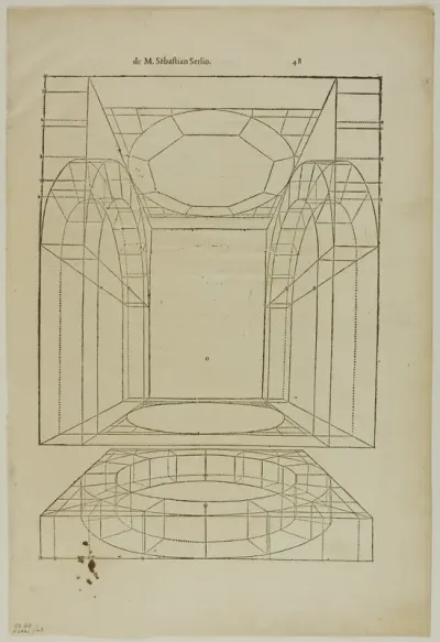 Architectural Drawing from Le livre d' Architecture, plate 68 from Woodcuts from Books of the XVI Century