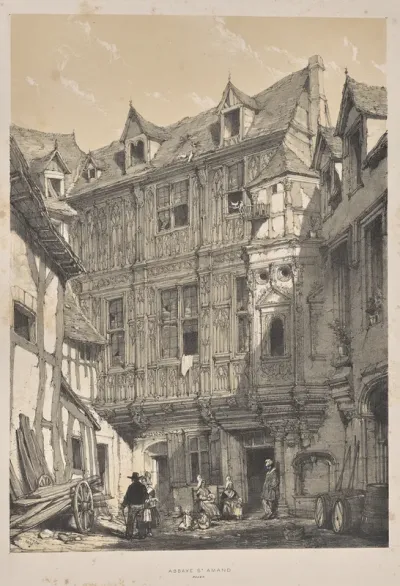 Architecture of the Middle Ages:  Abbaye St. Amand, Rouen