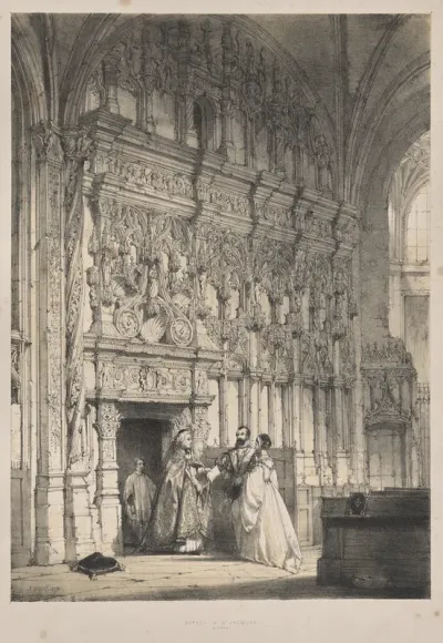 Architecture of the Middle Ages:  Screen in St. Jacques, Dieppe