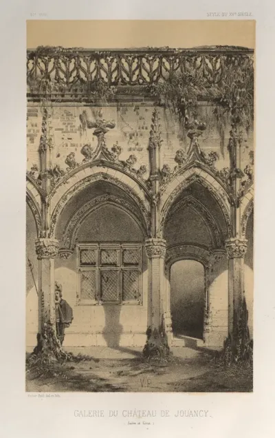Architecture Pittoresque ou Monuments des xveme. Et xvieme. Siecles: Chateaux De France des XV et XVI Siecles: Pl. 41, Galerie Du Château De Jouancy (Saone et Loire)