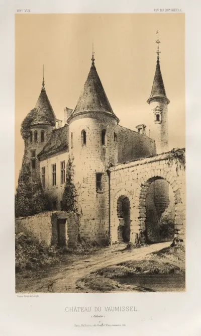 Architecture Pittoresque ou Monuments des XVeme. Et XVIeme. Siecles: Chateaux de France des XV et XVI Siecles: Pl. 89, Château du Vaumissel (Calvados)