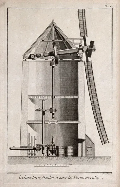 Architecture: section of a windmill
