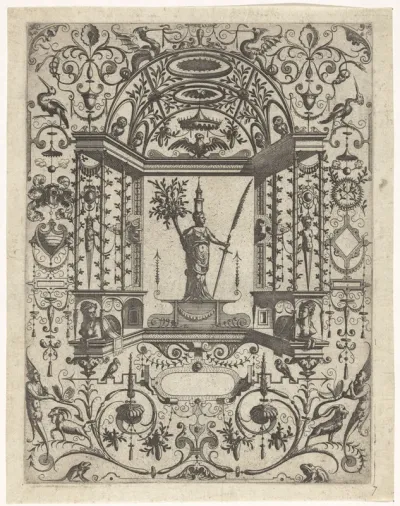 Architectuurfantasie met Flora als stedenmaagd?
