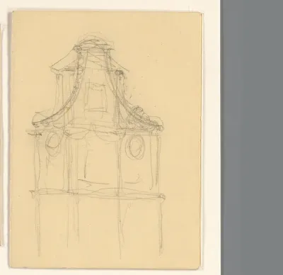 Architectuurschets van een gevel
