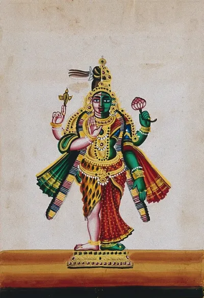 Ardhanarishwara; a half male-half female form, representing the culmination of Shiva and Parvati