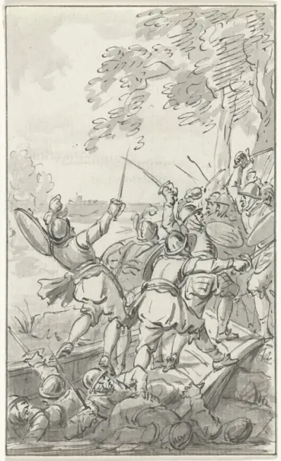 Arent van Benschop en Jan van Renesse verdrinken in de Lek, 1304
