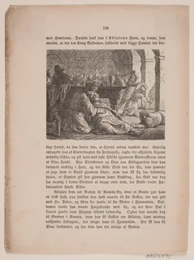 Året 1157. Illustration til "Folkekalender for Danmark 1857"