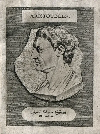 Aristotle. Line engraving after P. P. Rubens