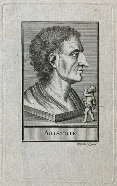 Aristotle. Line engraving by A.(?) Blanchard after P. P. Rubens